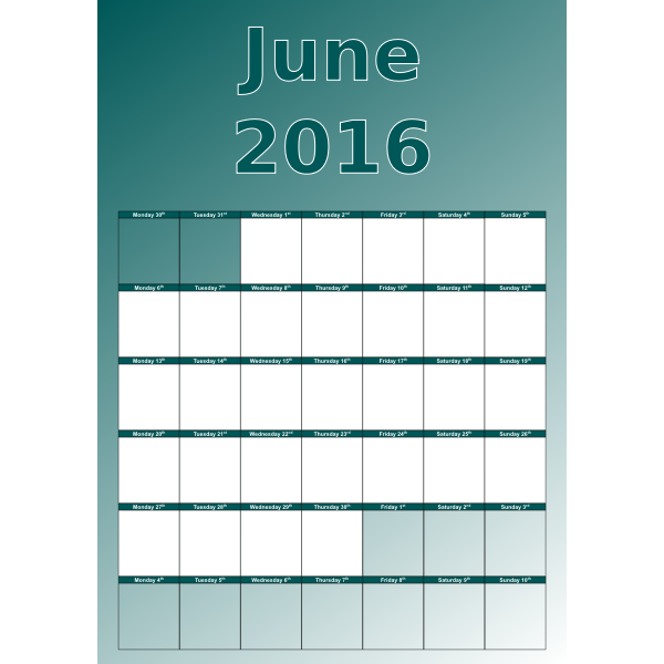 JuneCalendar2016