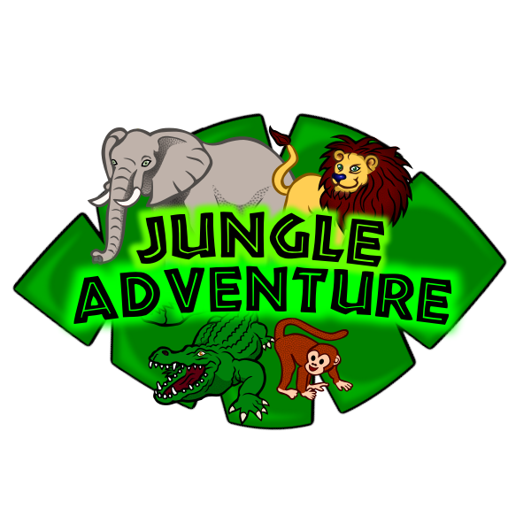 Clip art of Jungle Adventure Kids Club Logo