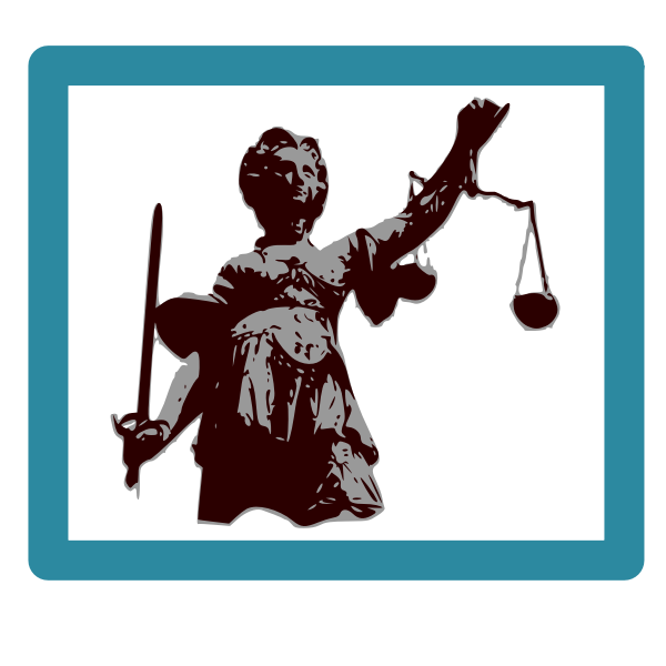 Lady Justice icon vector image