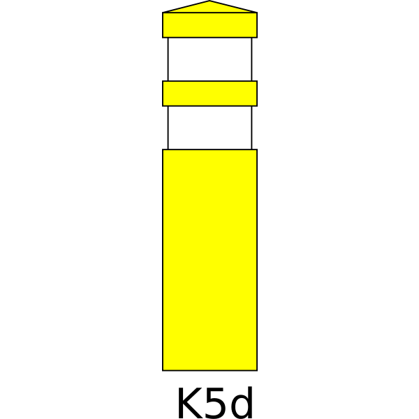 Vector illustration of yellow self-lifting traffic beacon