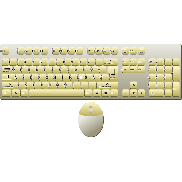 German layout computer keyboard vector image