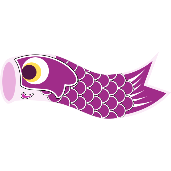 Vector image of purple Koinobori