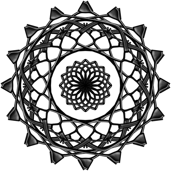 Silver mandala image