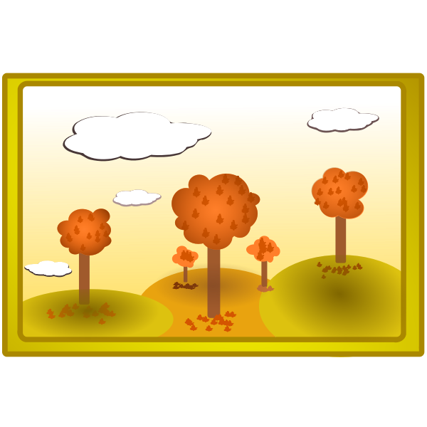 Fall nature landscape vector illustration