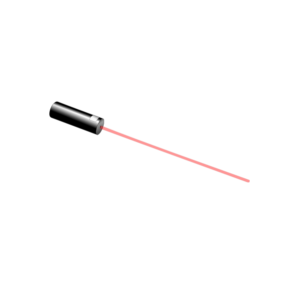 Vector clip art of medium power diode laser packaged for an optical bench