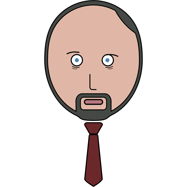 Vector clip art of a man with a tie