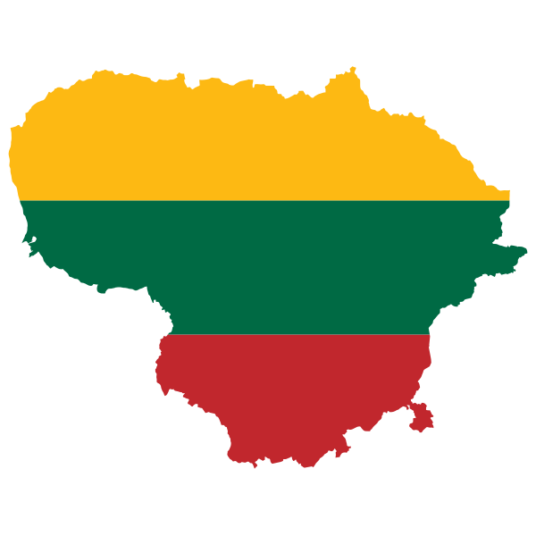 Lithuania Map Flag