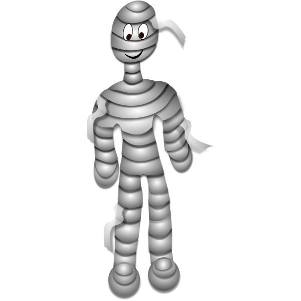 Grey mummy vector illustration