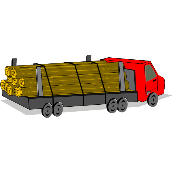 Logging truck vector image