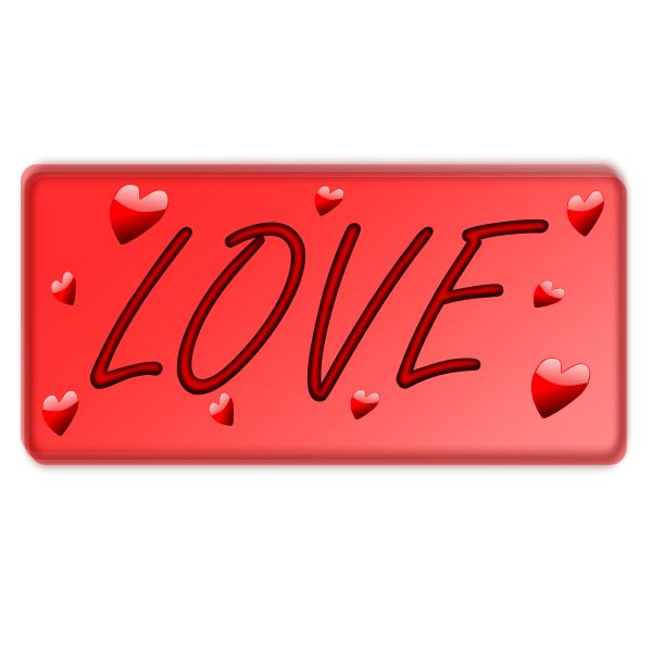 Love signpost with hearts vector image