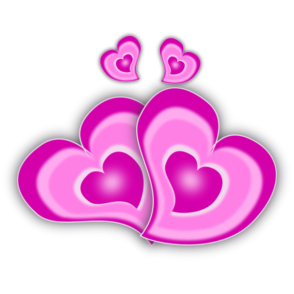 Loving hearts vector illustration