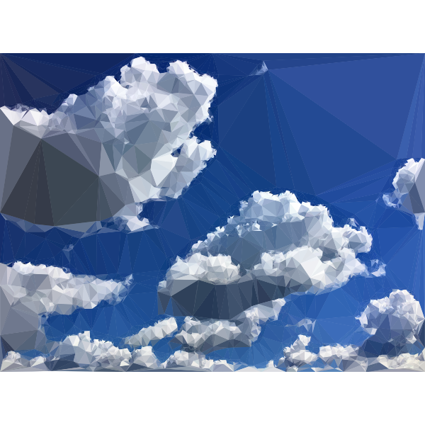 Low Poly Blue Sky 9