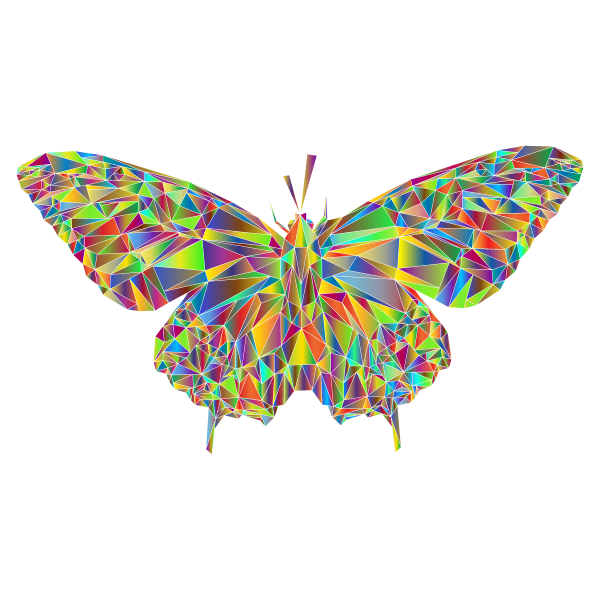 Low Poly Butterfly Prismatic 4