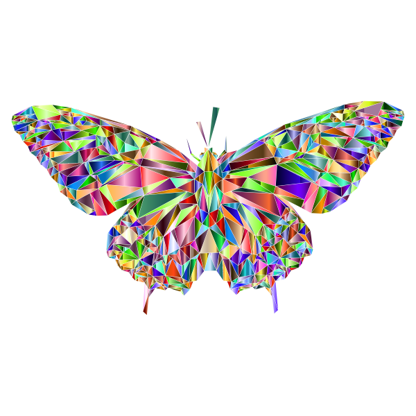 Low Poly Butterfly Prismatic 7