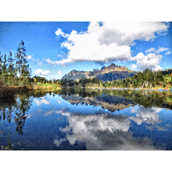 Low Poly Lake Reflection