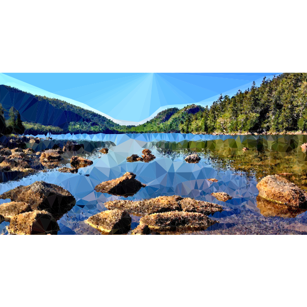 Low Poly North American Lake