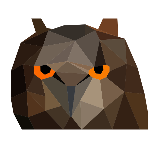 Low Poly Owl Head