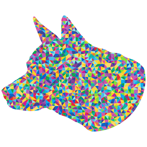 Prismatic dog's head