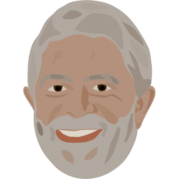 Luiz Inacio Lula da Silva portrait vector drawing