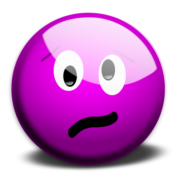 Vector drawing of purple smiley