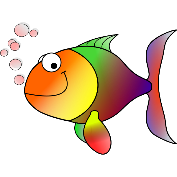 Happy fish vector illustration