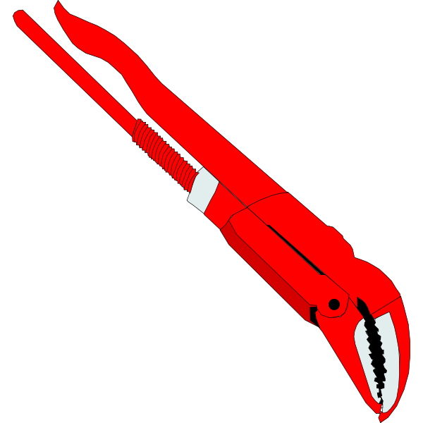 Pipe wrench vector image