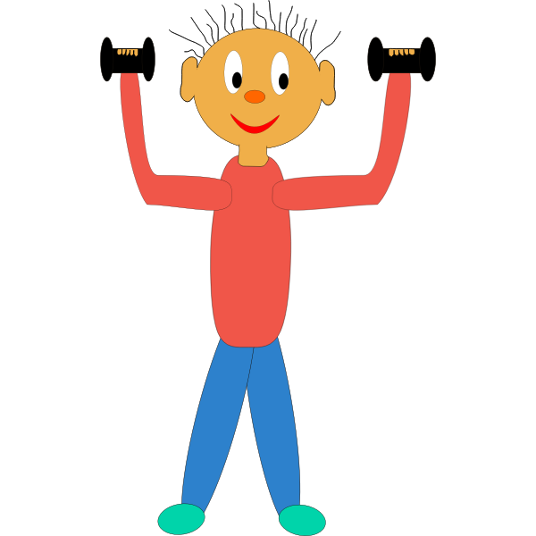 Weightlifting cartoon vector