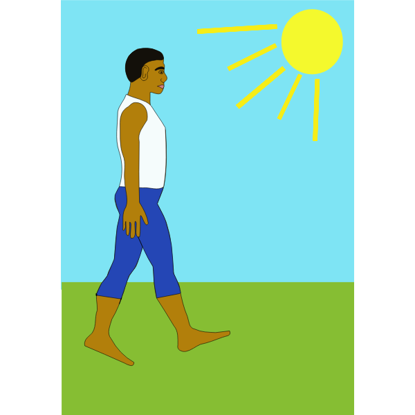 Walking in nature vector