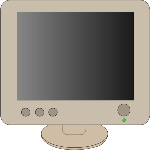 Computer monitor vector clip art