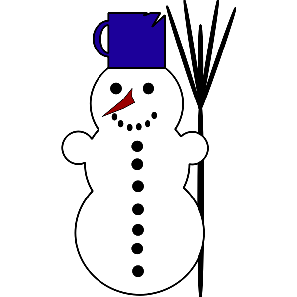 Funny snowman vector graphics