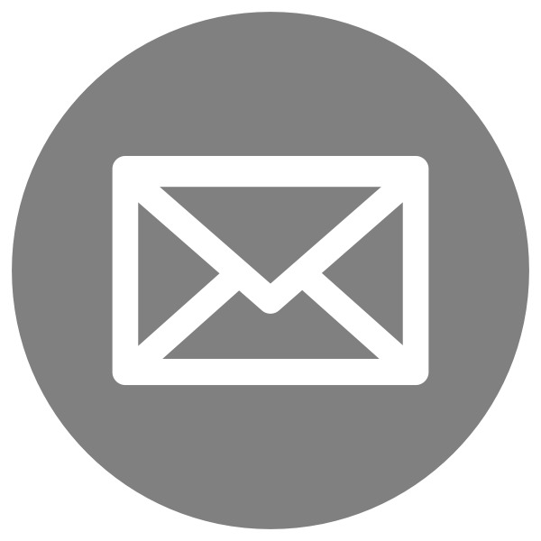 Mail Icon White on Grey