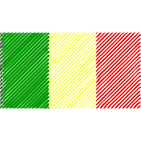 Mali flag scribble effect