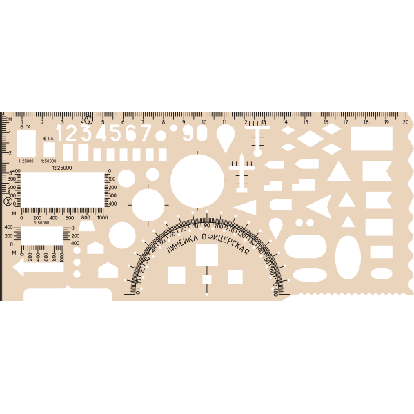 Map marking stencil