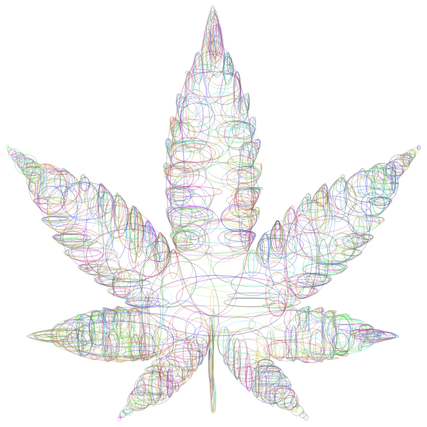 Marijuana Ellipses Wireframe Prismatic