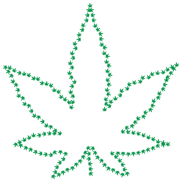 Marijuana Fractal Outline