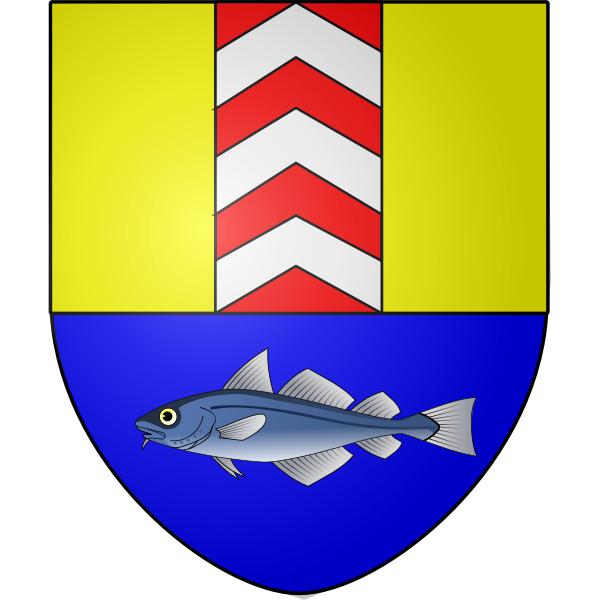 Vector drawing of coat of arms of Boudry City