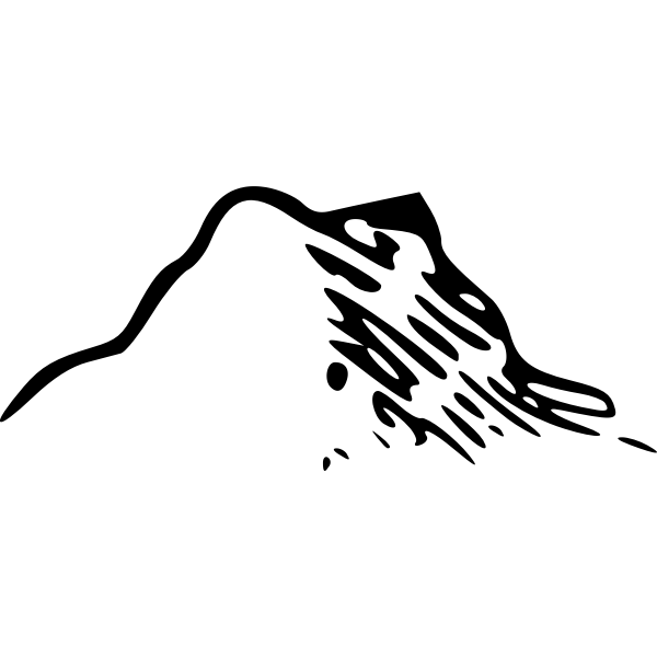 Vector drawing of mountain map element