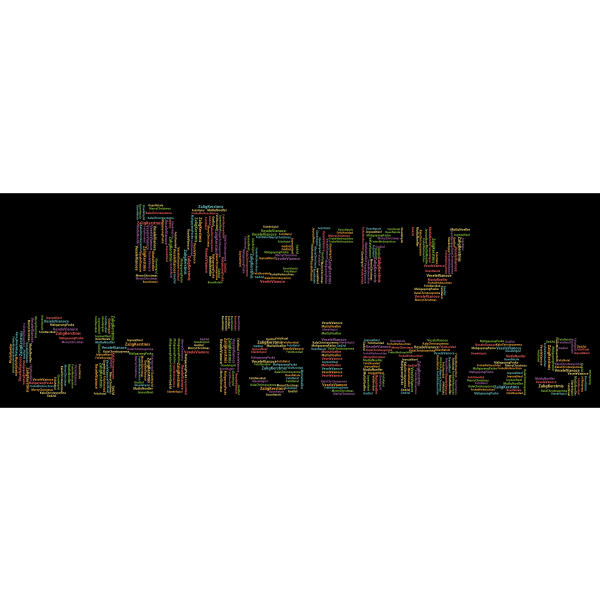 Merry Christmas Word Cloud