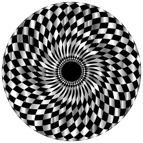 Checkered Pattern Circular Shape