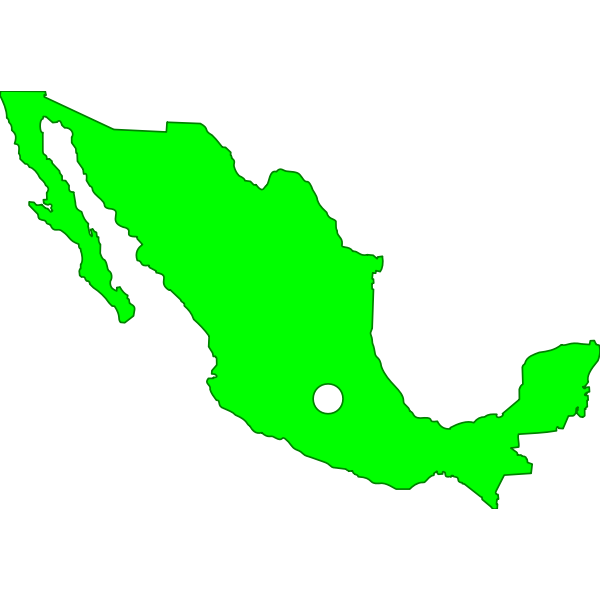 Outline map of Mexico