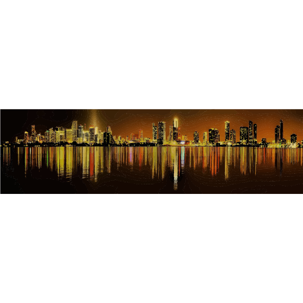 Miami Night Skyline