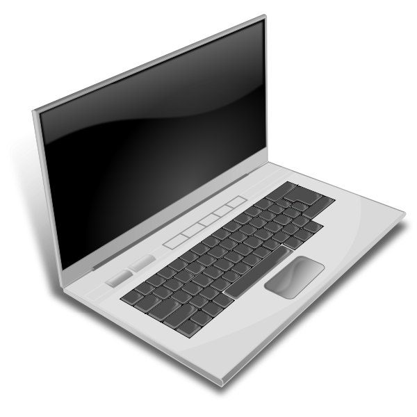 Vector image of notebook computer