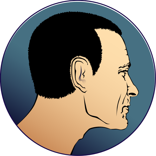 Man's head profile