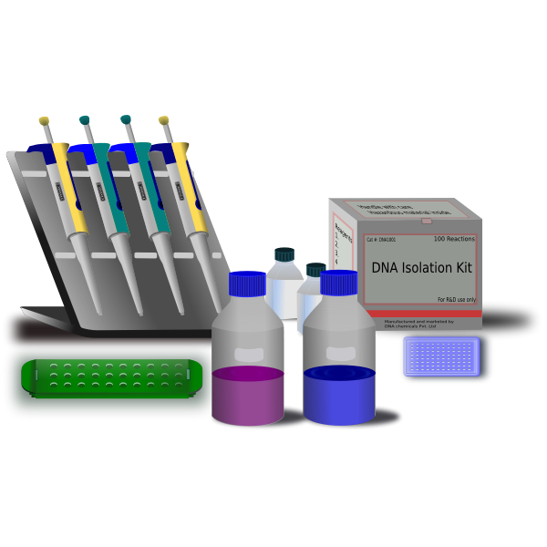 Molecular biology workstation vector drawing