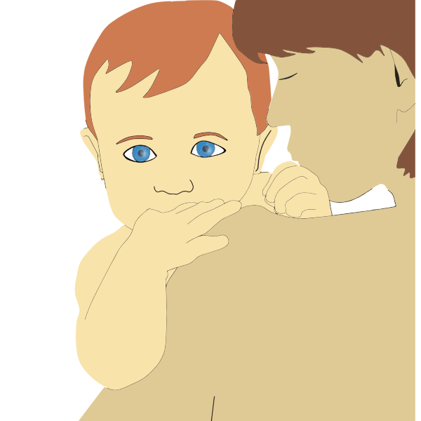 Mother and son vector image