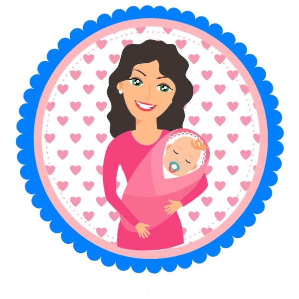 Mother holding a baby illustration