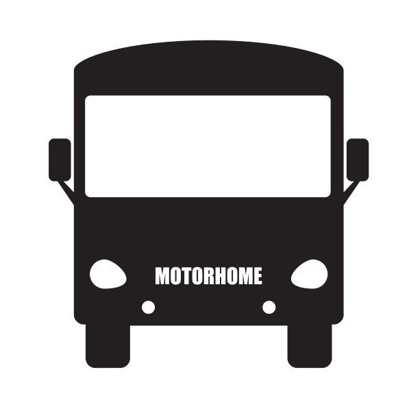 Motorhome silhouette vector clip art