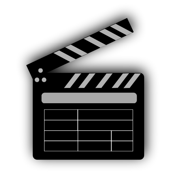 Vector drawing of a clapperboard