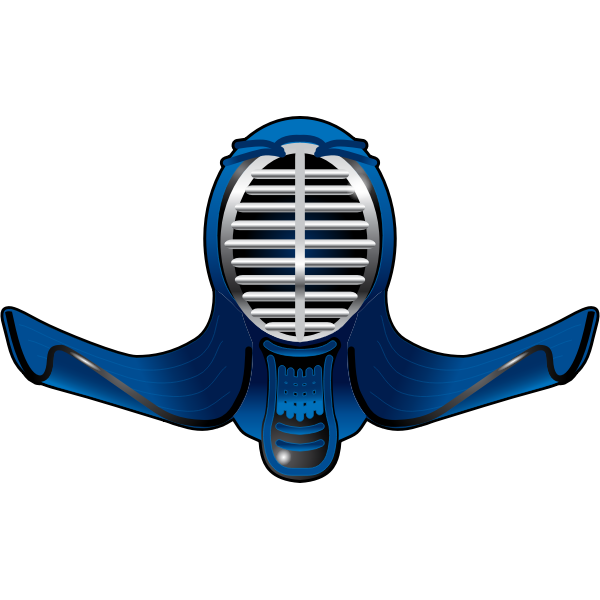 Vector image of a Kendo helmet