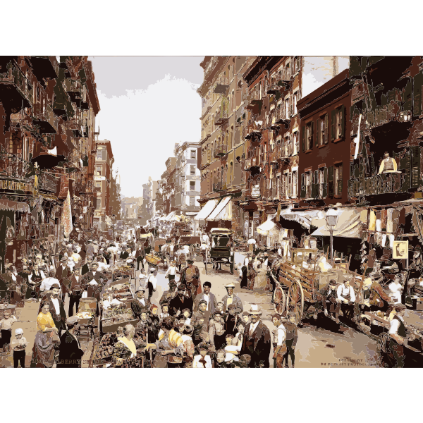 Mulberry Street New York in 1900